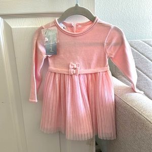 NWT First Impressions long sleeve pink dress with tutu bottom - Easter sale!